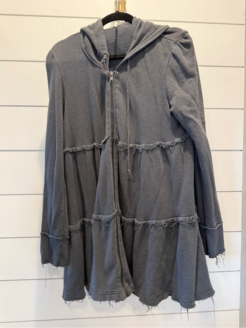 Free People Hooded Zip-Front sweatshirt